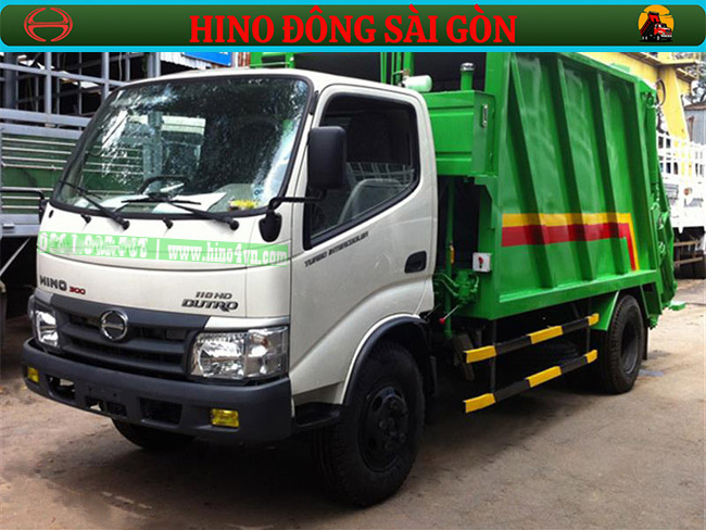 XE CUỐN ÉP RÁC 6 KHỐI HINO DUTRO